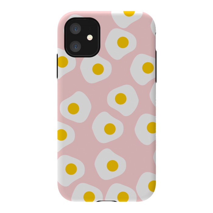 iPhone 11 StrongFit Cute Fried Eggs by Karolina