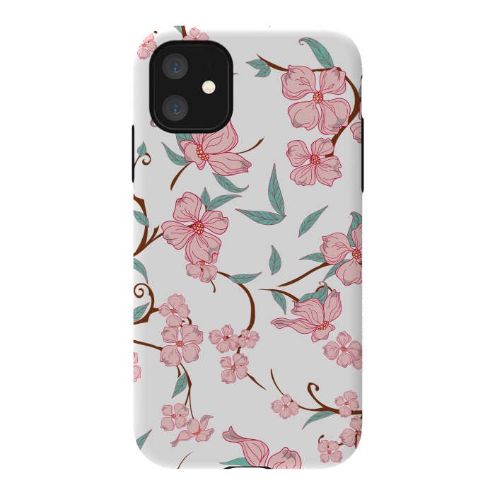 iPhone 11 StrongFit Creepy Flowers Pattern by Bledi