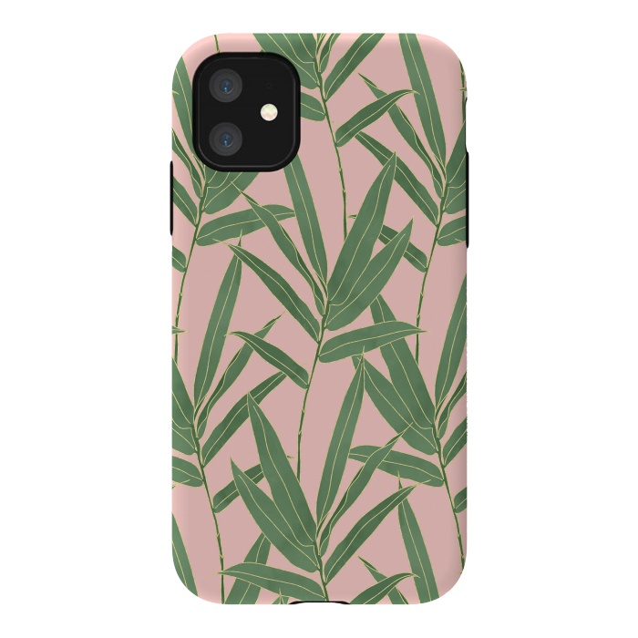 iPhone 11 StrongFit Elegant bamboo foliage design  by InovArts
