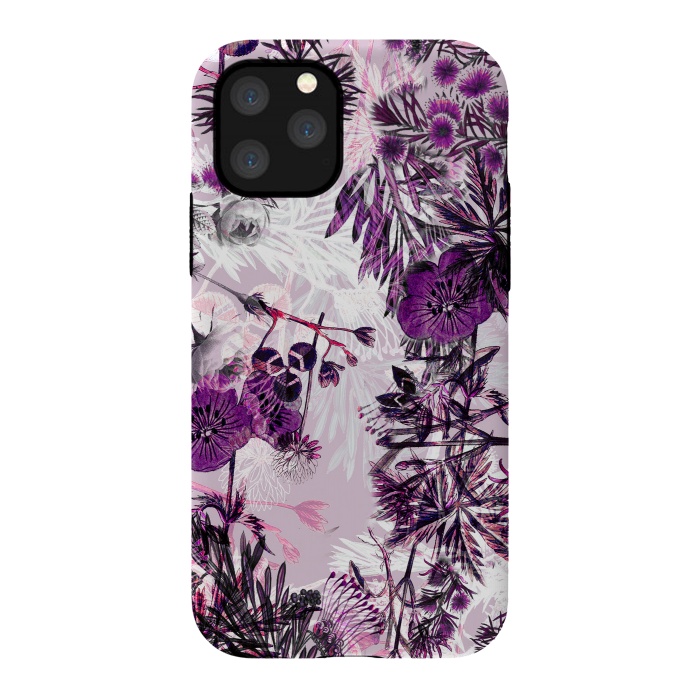 iPhone 11 Pro StrongFit Romantic purple botanical illustration by Oana 