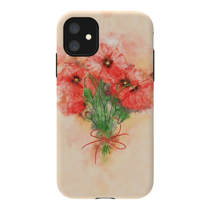 iPhone 11 StrongFit Red Poppies by Creativeaxle