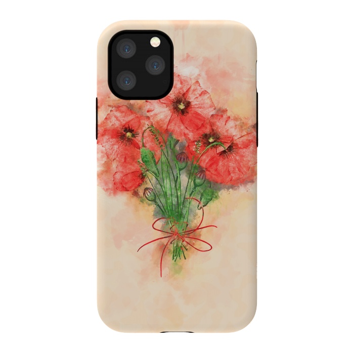 iPhone 11 Pro StrongFit Red Poppies by Creativeaxle
