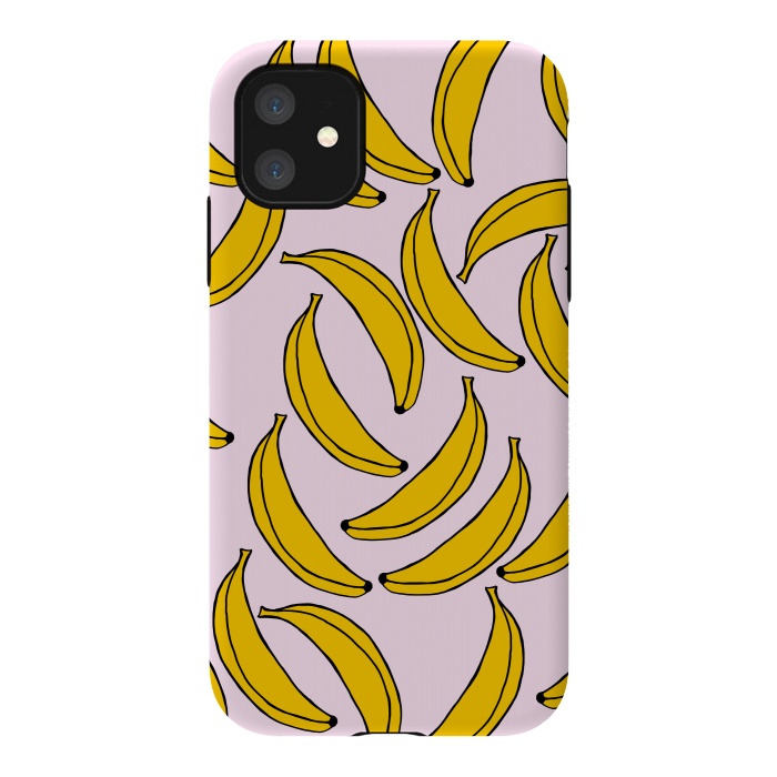 iPhone 11 StrongFit Cute Bananas by Karolina