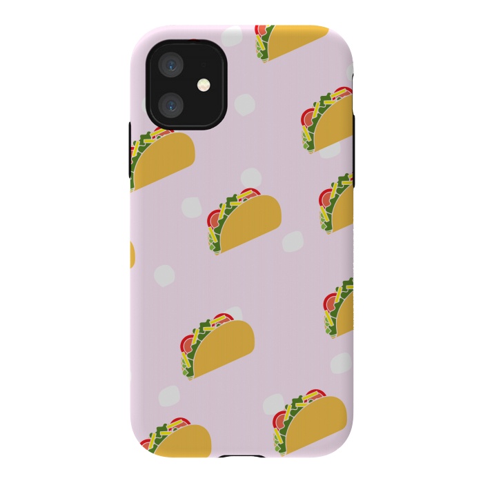 iPhone 11 StrongFit Cute Tacos by Karolina