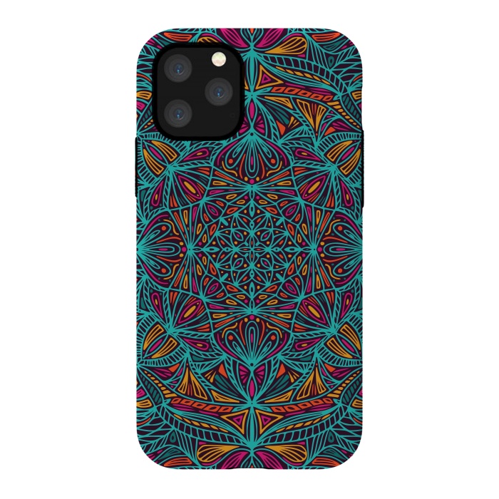 iPhone 11 Pro StrongFit Colorful Mandala Pattern Design 19 by Jelena Obradovic