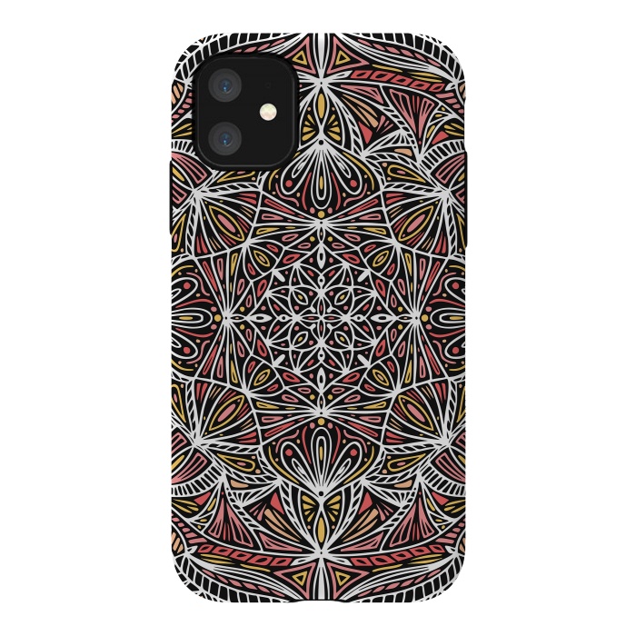 iPhone 11 StrongFit Colorful Mandala Pattern Design 20 by Jelena Obradovic