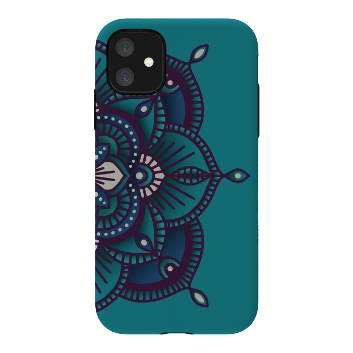 iPhone 11 StrongFit Colorful Mandala Pattern Design 24 by Jelena Obradovic
