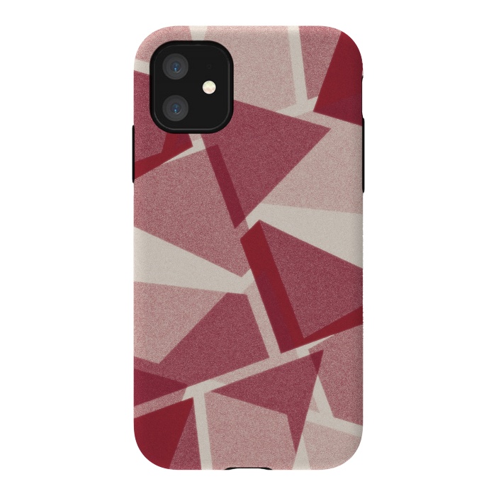iPhone 11 StrongFit Dark pink geometric by Jms