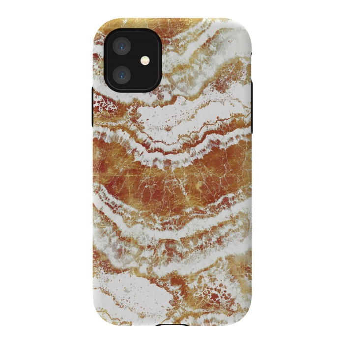 iPhone 11 StrongFit Gold agate marble art by Oana 