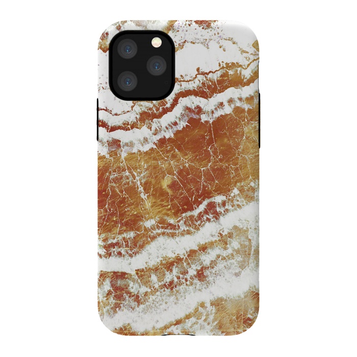 iPhone 11 Pro StrongFit gold agate marble waves by Oana 