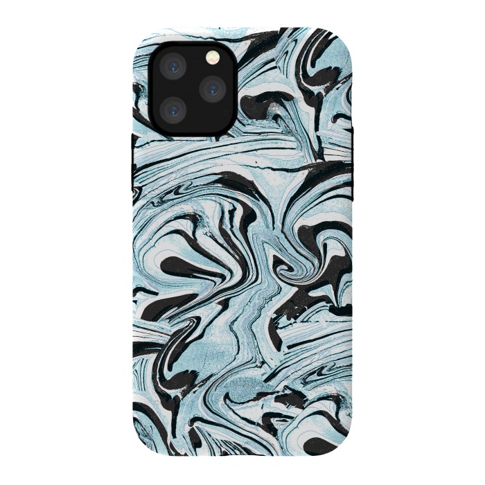 iPhone 11 Pro StrongFit Abstract brushed painted marble by Oana 