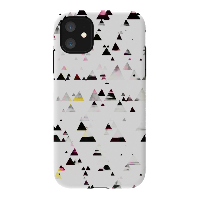 iPhone 11 StrongFit Minimal triangles geometric stylised forest by Oana 