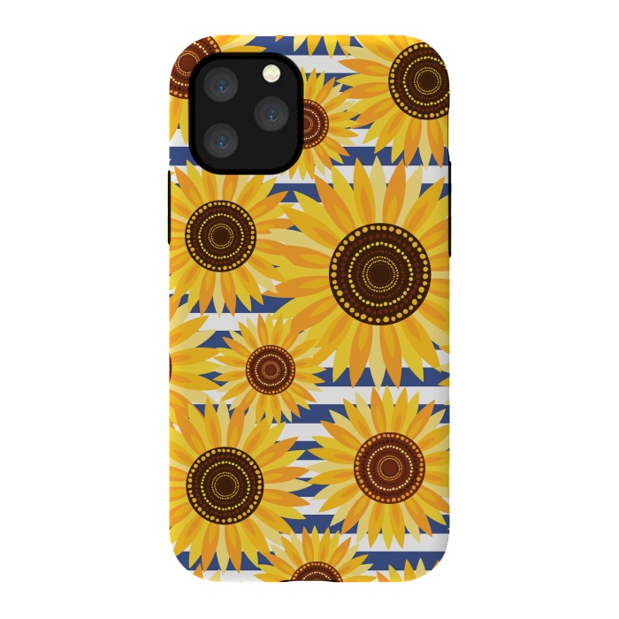 iPhone 11 Pro StrongFit Sunflowers by Laura Grant