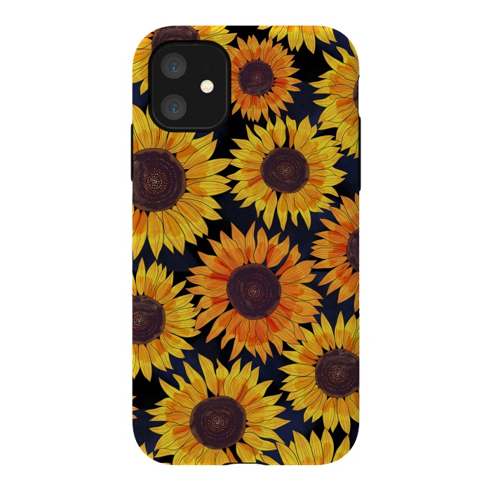 iPhone 11 StrongFit Sunflowers 2 by Laura Grant