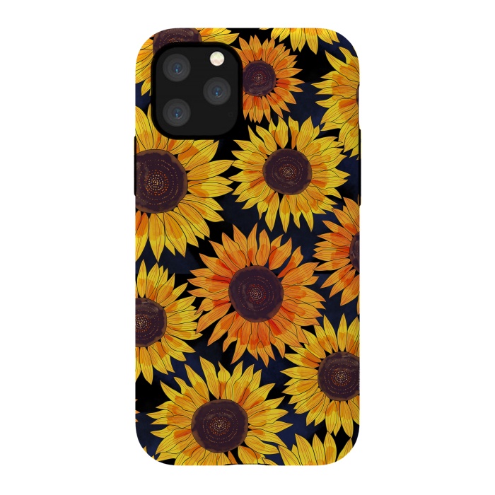 iPhone 11 Pro StrongFit Sunflowers 2 by Laura Grant