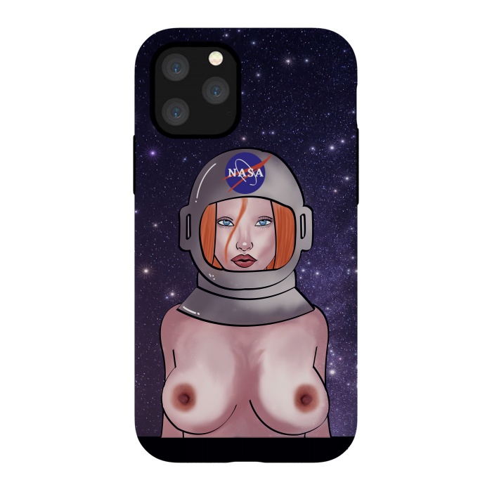 iPhone 11 Pro StrongFit Space Girl by Mandy Porto