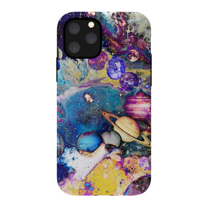 iPhone 11 Pro StrongFit Psychedelic Solar System illustration by Oana 