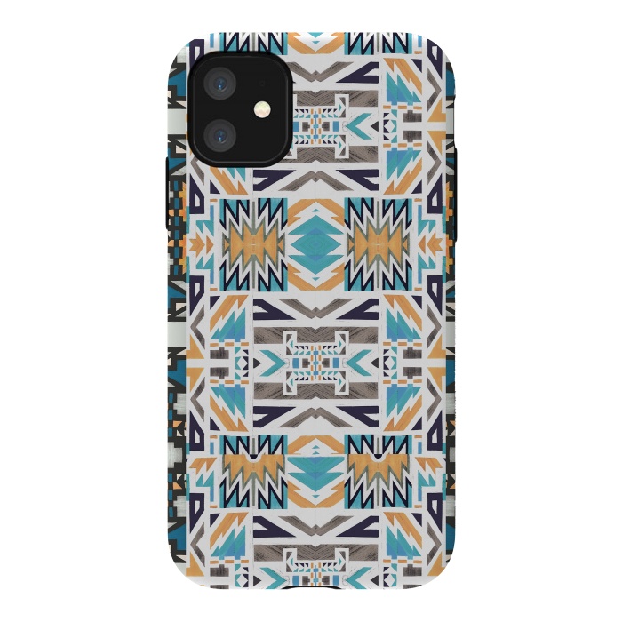 iPhone 11 StrongFit Colorful geo tribal pattern by Oana 