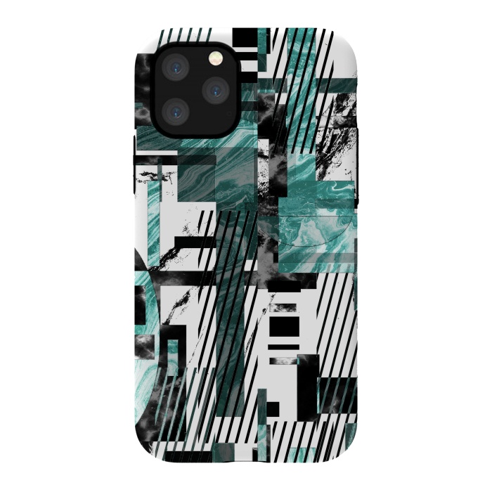 iPhone 11 Pro StrongFit Abstract geometric marble tiles composition by Oana 
