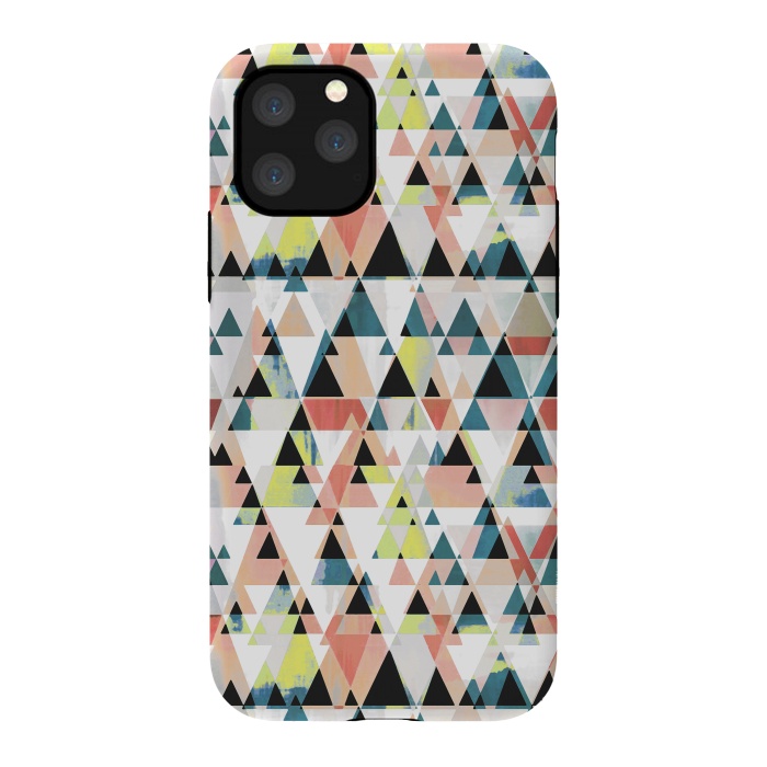 iPhone 11 Pro StrongFit Colorful sprayed triangle pattern by Oana 