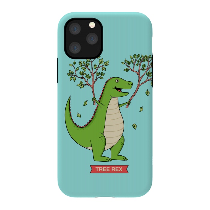 iPhone 11 Pro StrongFit Tree Rex Blue Version by Coffee Man