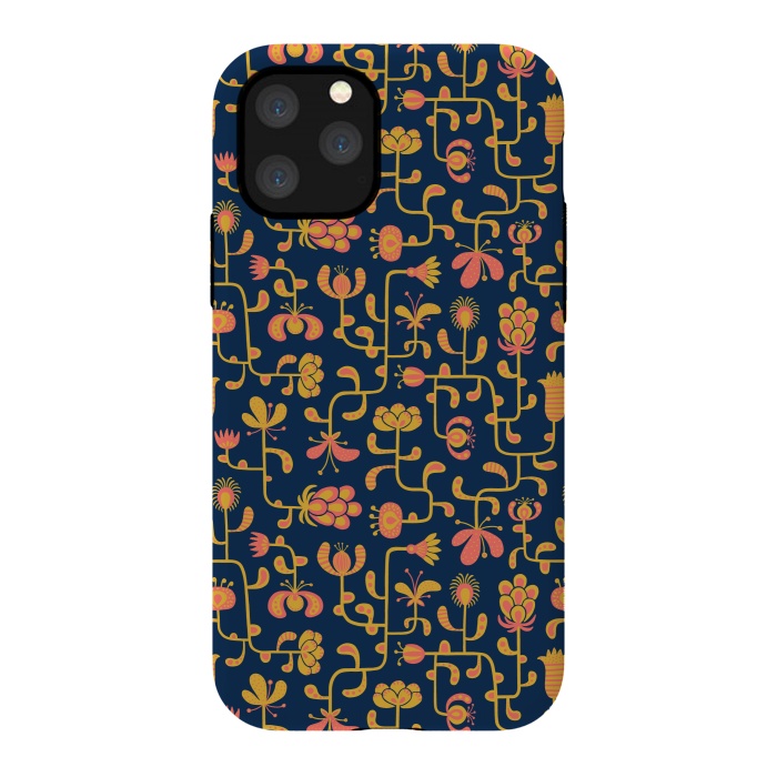iPhone 11 Pro StrongFit Meandering Flowers by Portia Monberg