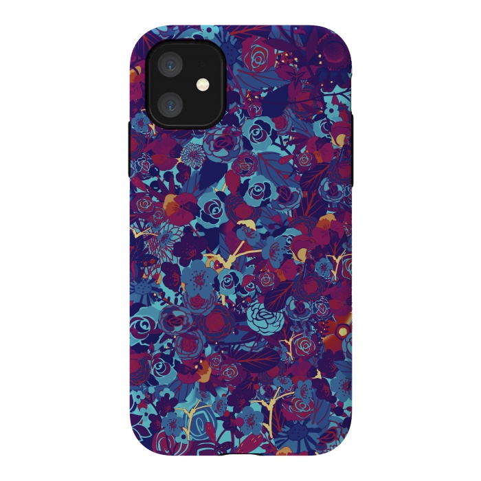 iPhone 11 StrongFit Blue floral by Jms