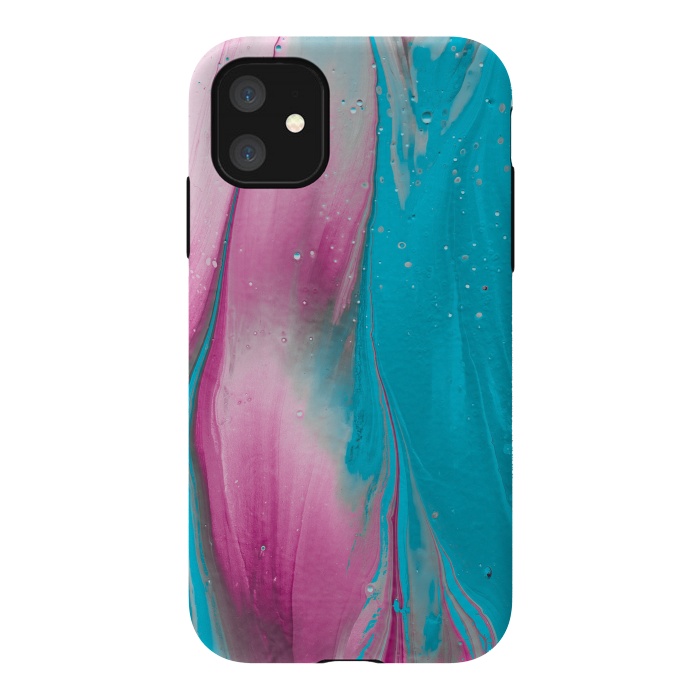 iPhone 11 StrongFit Feminine Fantasy Texture Pink Blue by Andrea Haase