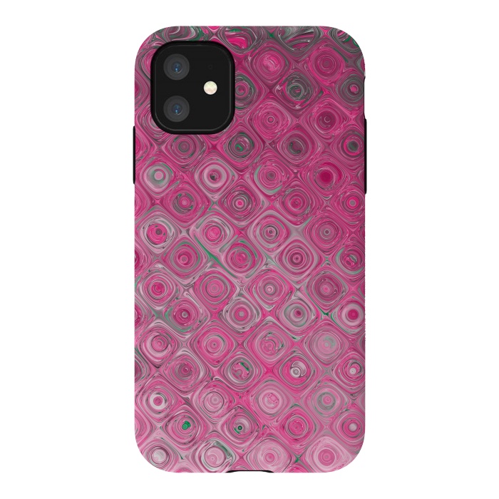 iPhone 11 StrongFit Pink Dreams Fantasie Texture by Andrea Haase