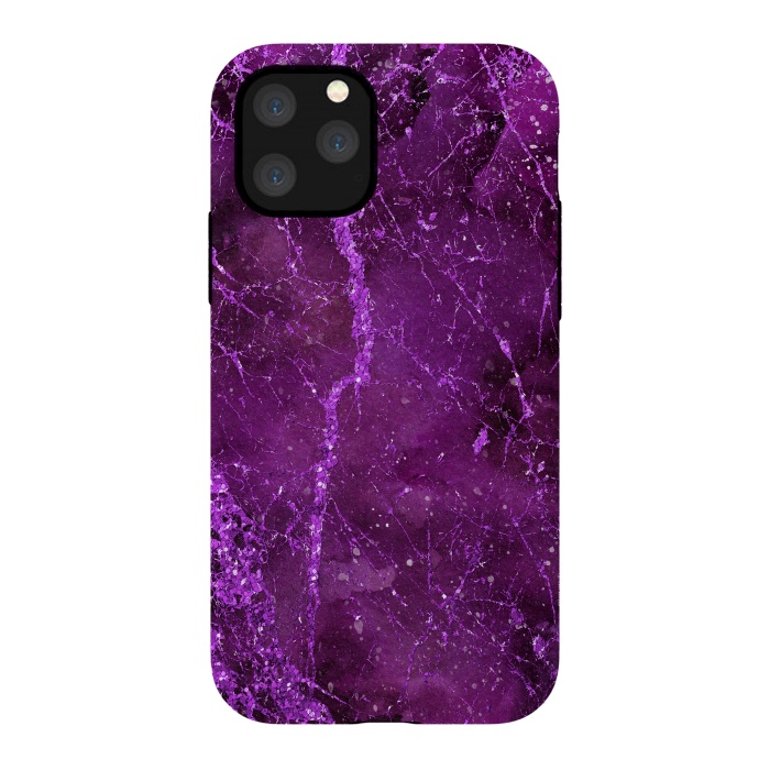 iPhone 11 Pro StrongFit Magic Marble Purple Pink Glamour 2 by Andrea Haase