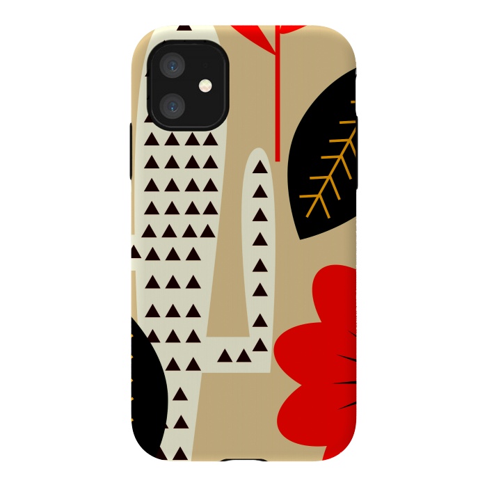 iPhone 11 StrongFit Modern floral cactus by CocoDes