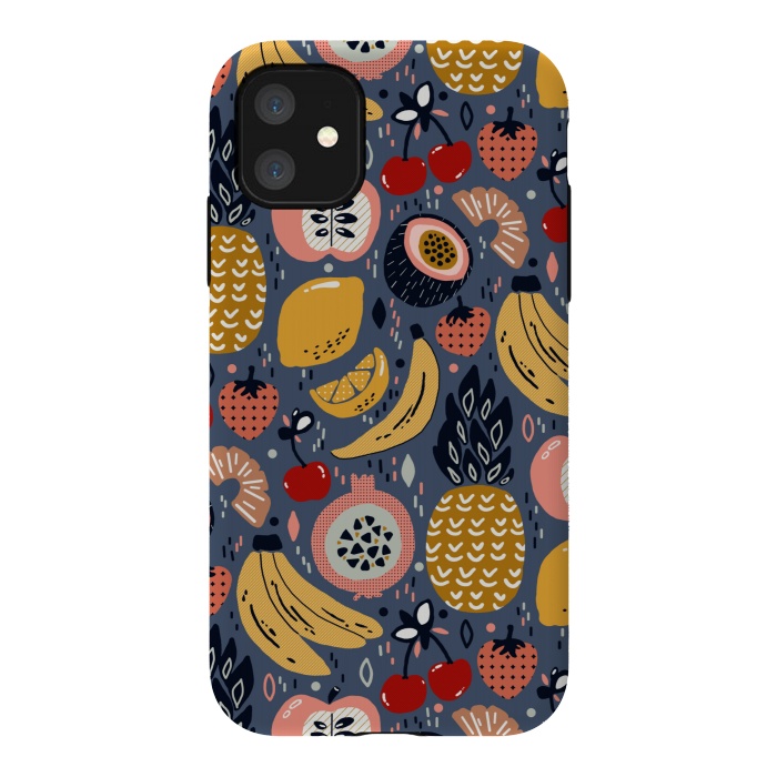 iPhone 11 StrongFit Winter Funky Fruit  by Tigatiga