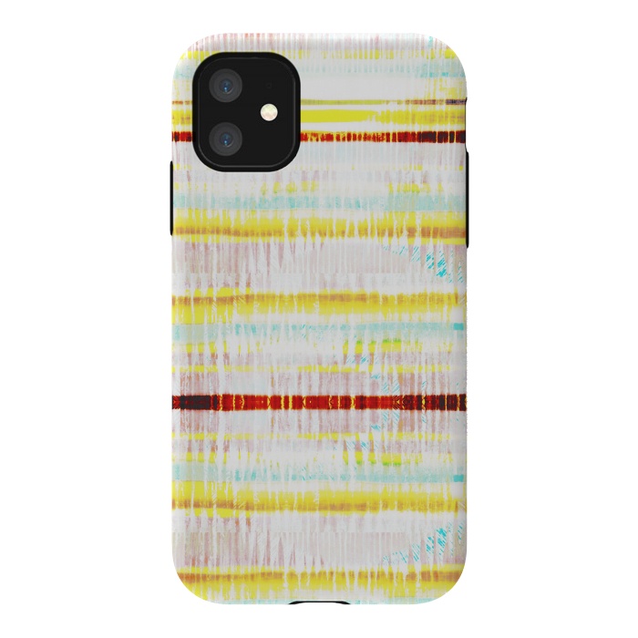 iPhone 11 StrongFit Ethnic vibrant stripes brushstrokes by Oana 