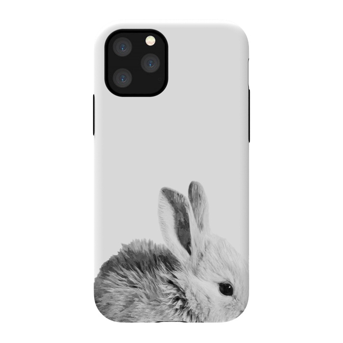 iPhone 11 Pro StrongFit Black and White Bunny by Alemi