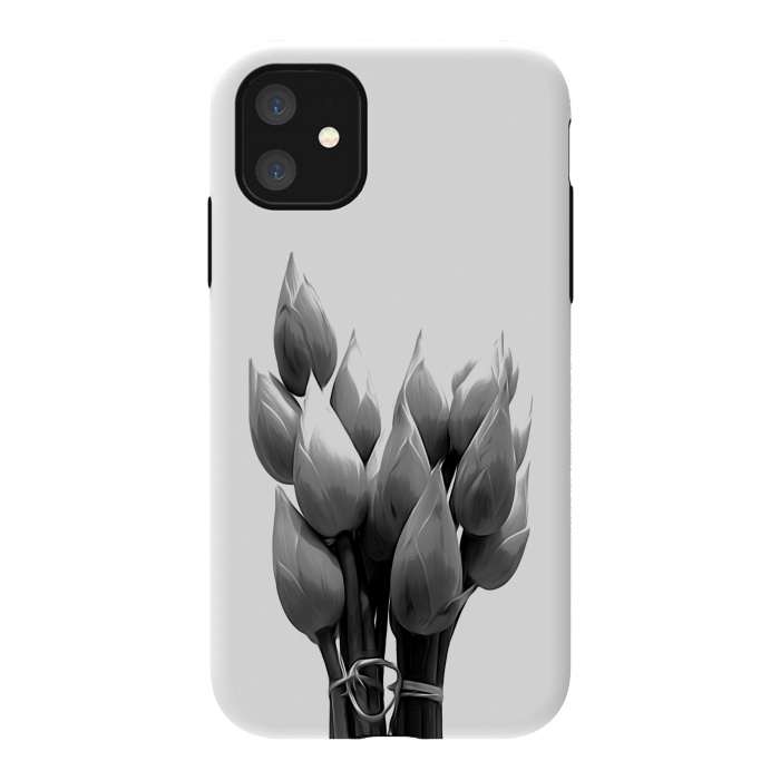 iPhone 11 StrongFit Black and White Lotus by Alemi
