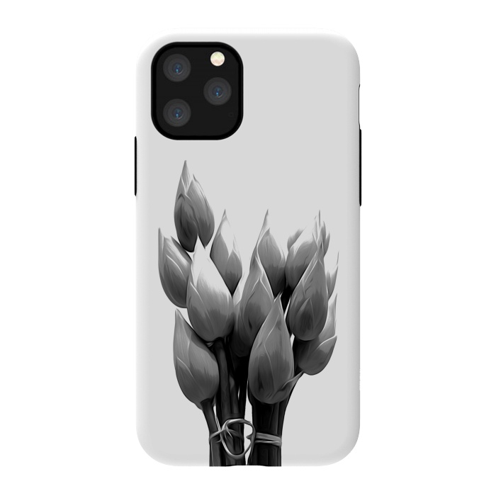 iPhone 11 Pro StrongFit Black and White Lotus by Alemi