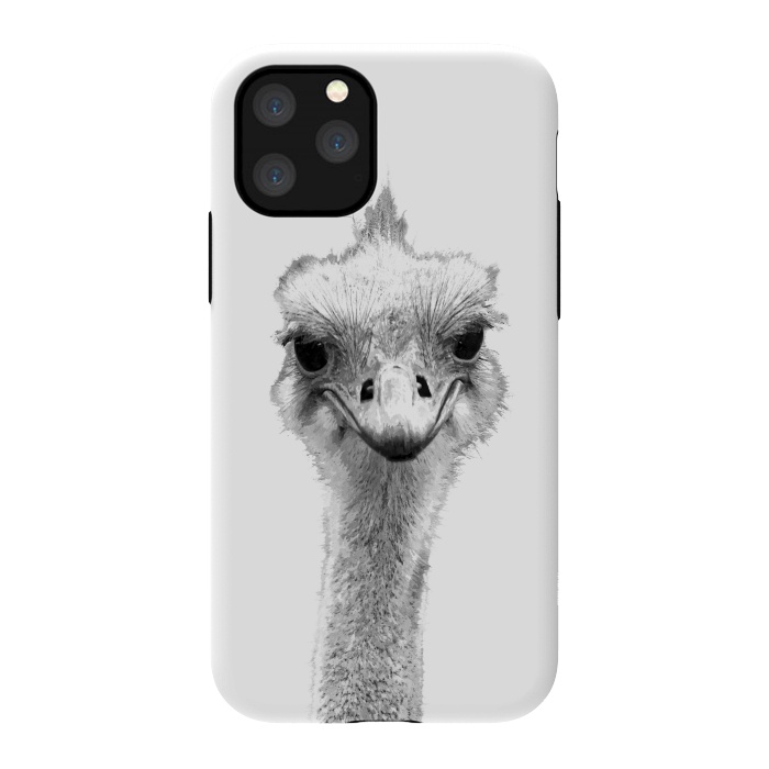 iPhone 11 Pro StrongFit Black and White Ostrich by Alemi