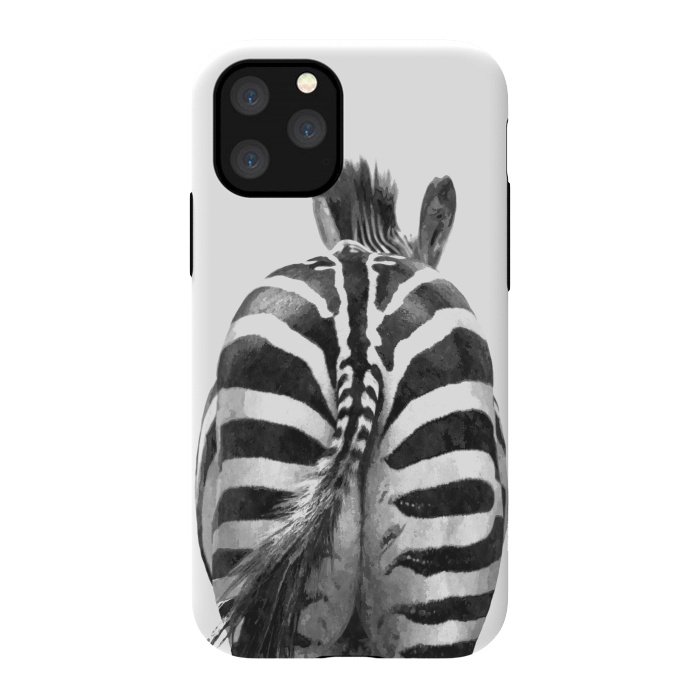 iPhone 11 Pro StrongFit Black and White Zebra Tail by Alemi