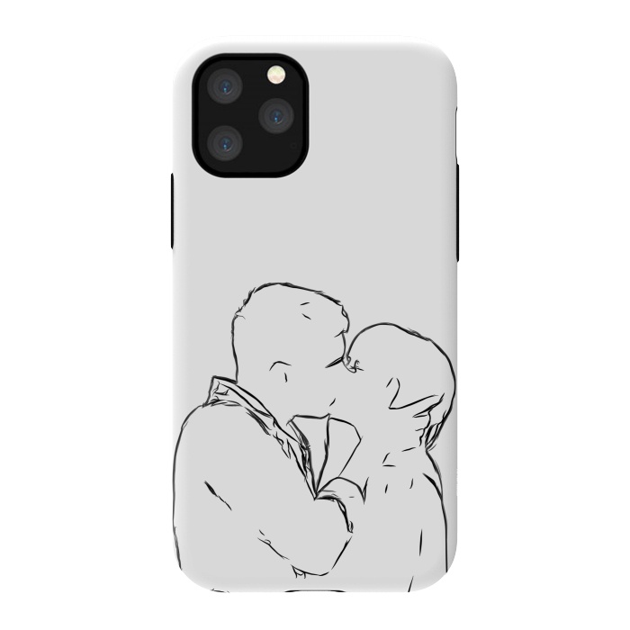 iPhone 11 Pro StrongFit Kiss Minimal Drawing by Alemi