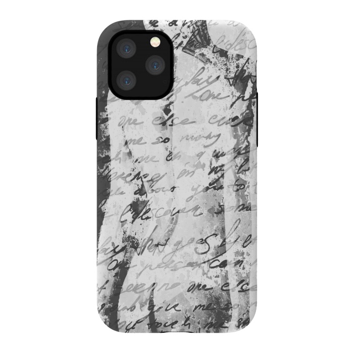 iPhone 11 Pro StrongFit Black and White Woman Painting by Alemi