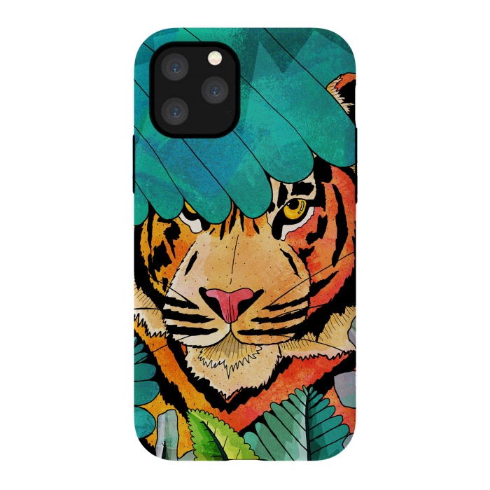 iPhone 11 Pro StrongFit Jungle tiger hunter by Steve Wade (Swade)