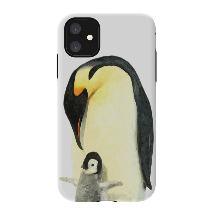 iPhone 11 StrongFit Cute Penguins Portrait by Alemi