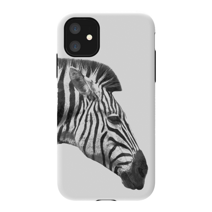 iPhone 11 StrongFit Black and White Zebra Profile by Alemi