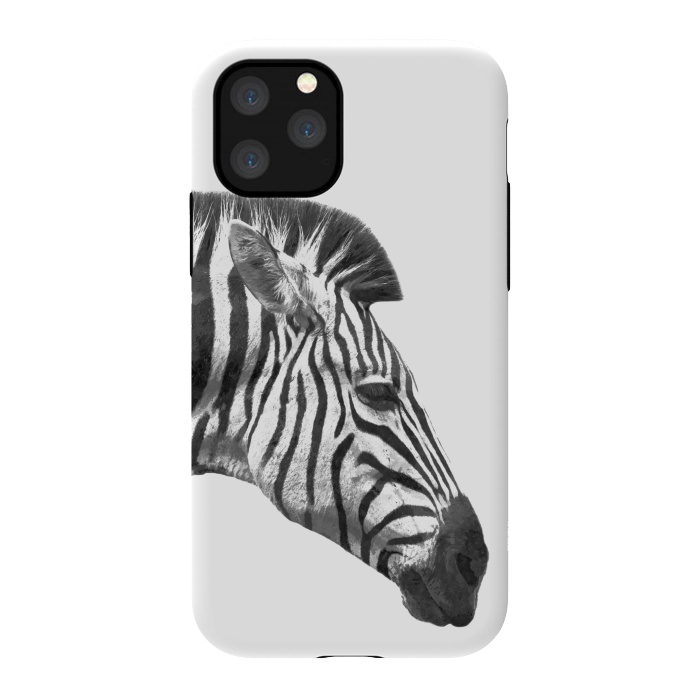 iPhone 11 Pro StrongFit Black and White Zebra Profile by Alemi