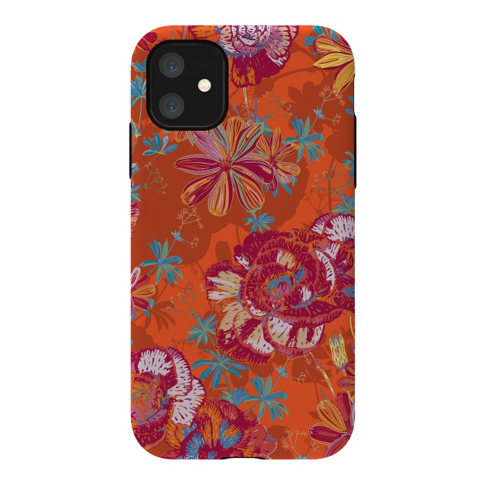 iPhone 11 StrongFit Carnation Carnival by Lotti Brown