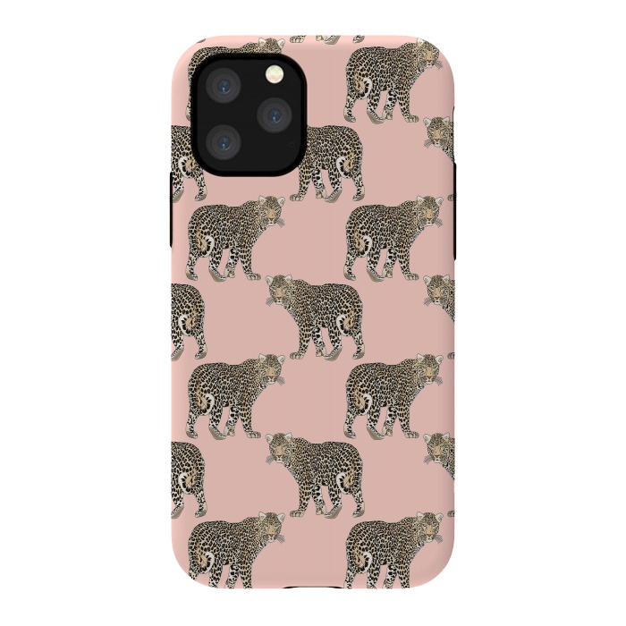 iPhone 11 Pro StrongFit Trendy Chic leopard animal pattern by InovArts