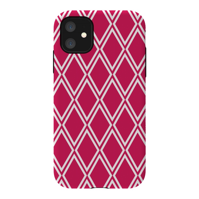 iPhone 11 StrongFit Pink Diamonds Pattern by Martina