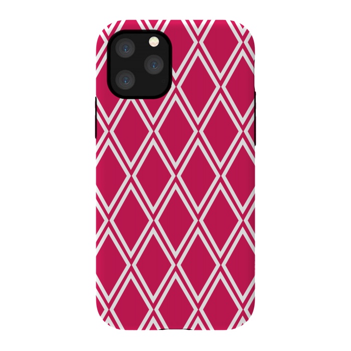 iPhone 11 Pro StrongFit Pink Diamonds Pattern by Martina