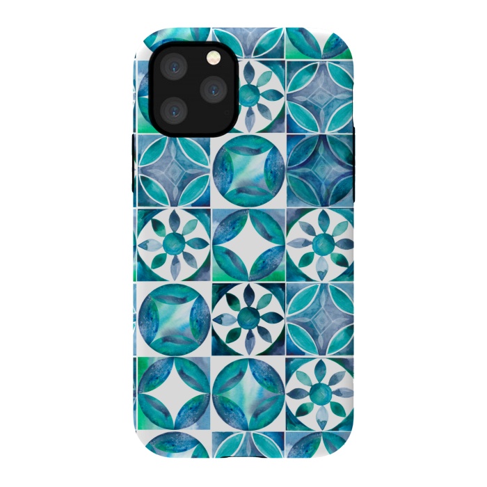 iPhone 11 Pro StrongFit Mediterranean Tiles by gingerlique