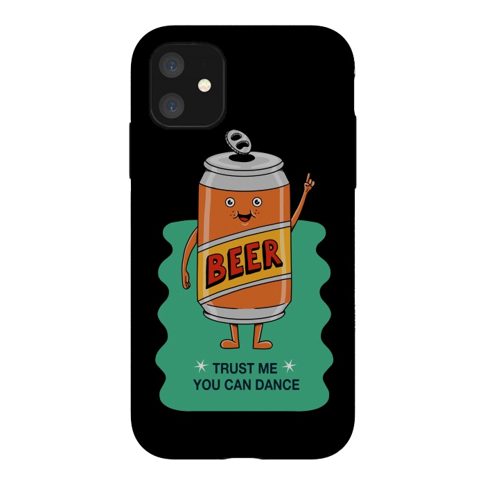 iPhone 11 StrongFit Beer you can dance black by Coffee Man
